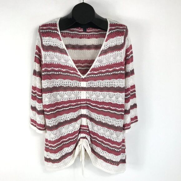 torrid Sweaters - Torrid Open Stitch Pullover V-Neck Cinched Front Sweater Women's Plus Size 2/2X